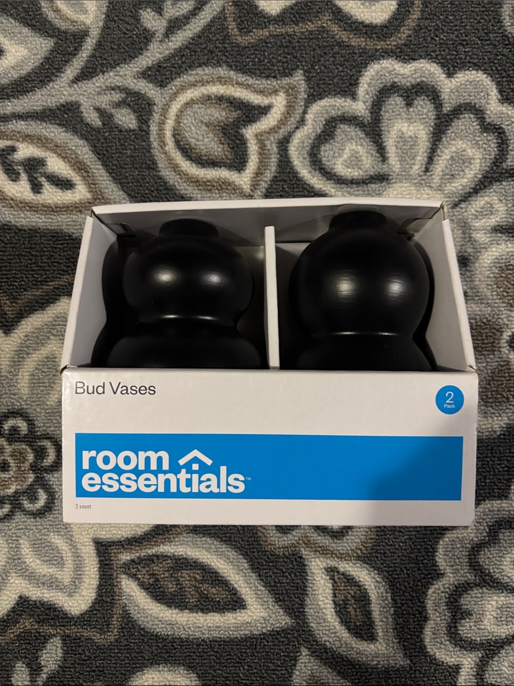 Room Essentials Black Bud Vases - Set of 2